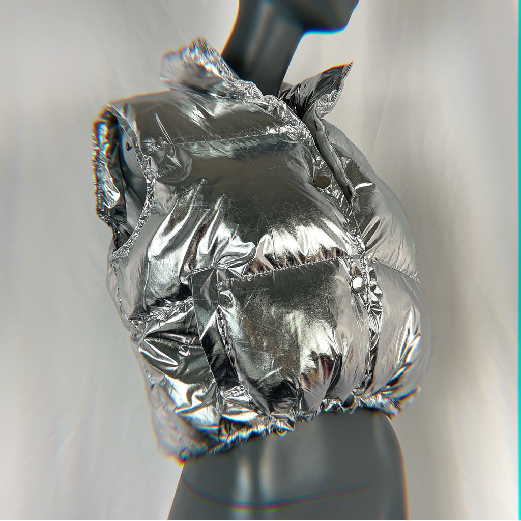 Modern Mirror Tin Foiled Puffer Vest